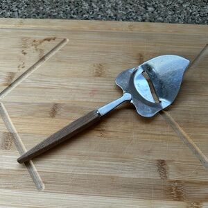 Vintage Wooden Handled Stainless Steel Cheese Slicer